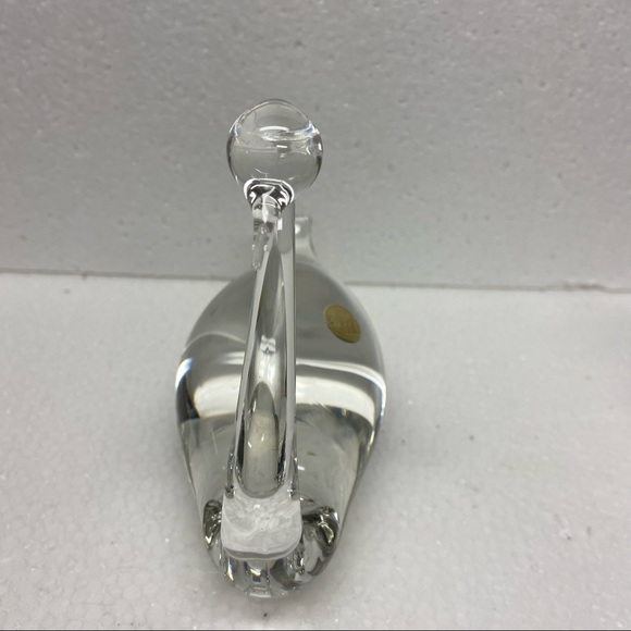 Vintage Kosta Leaded Glass Swan Figurine Sweden - Picture 7 of 8